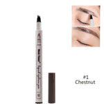 Four-claw Tint Fork Tip Eyebrow Tattoo Pencil Make Up AZMBeauty Chestnut 