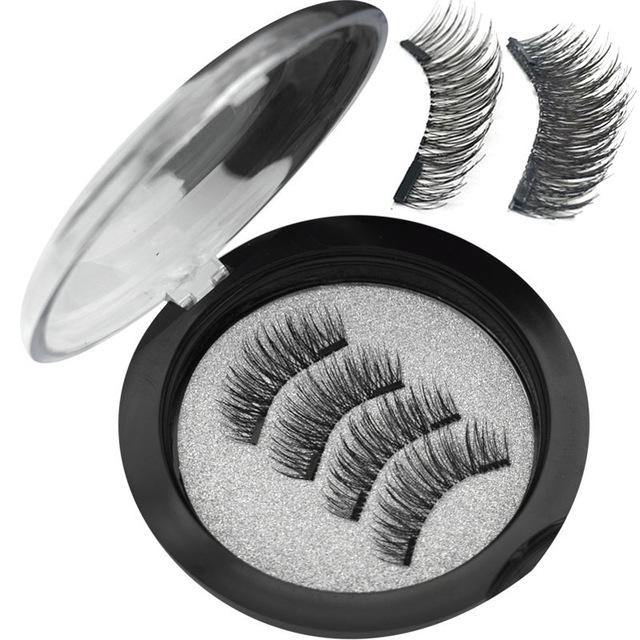 2 Pairs 3D Magnetic Lashes Make Up AZMBeauty 24PBlack 