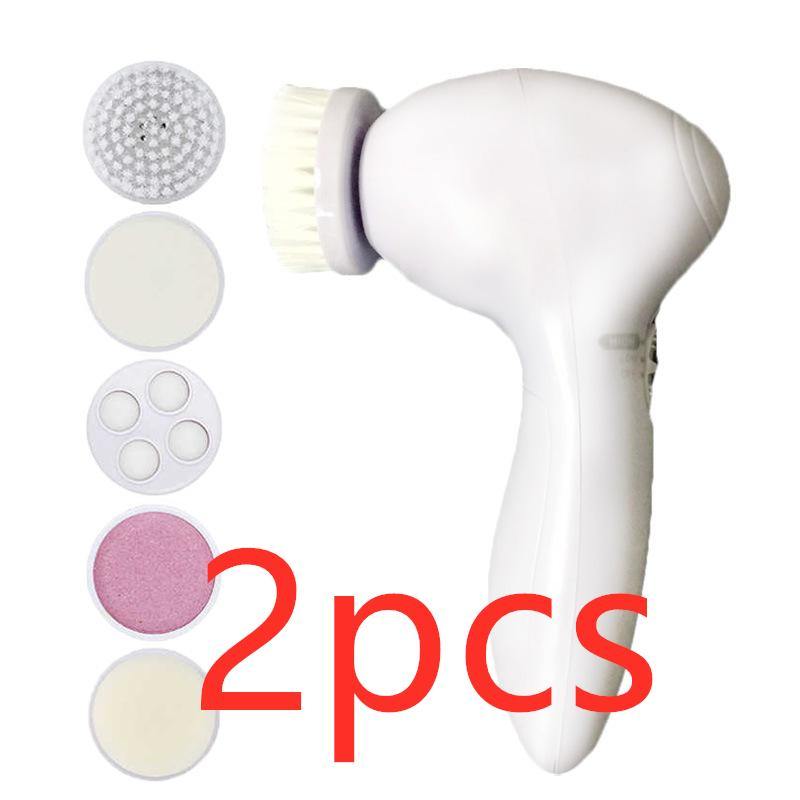 5 in 1 Electric Facial Cleansing Instrument Beauty & Tools AZMBeauty White 2pcs 