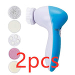 5 in 1 Electric Facial Cleansing Instrument Beauty & Tools AZMBeauty Deep Blue 2pcs 