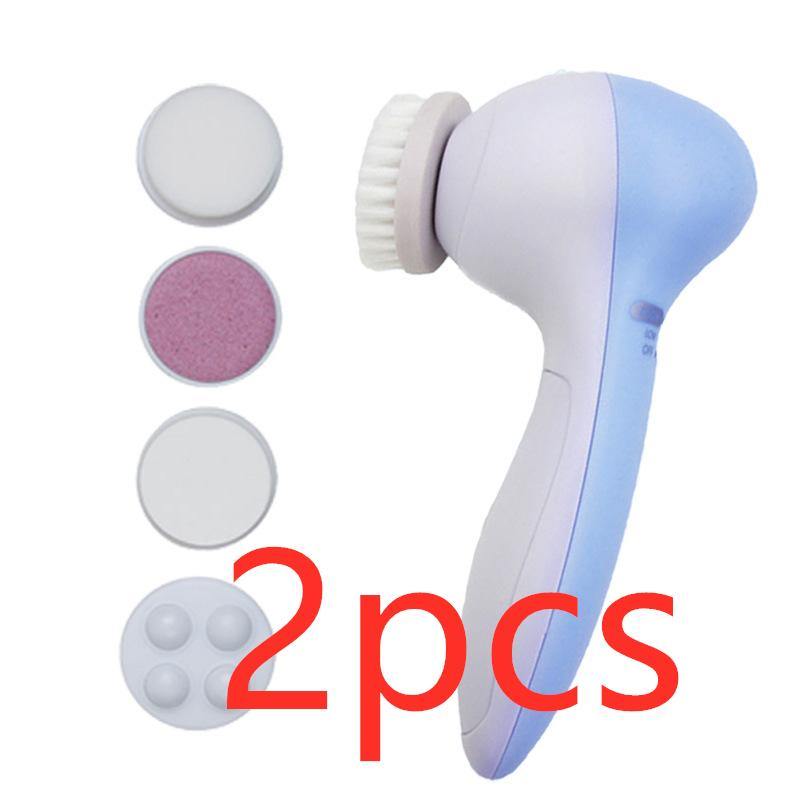 5 in 1 Electric Facial Cleansing Instrument Beauty & Tools AZMBeauty Blue 2pcs 