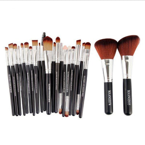 22 Piece Cosmetic Makeup Brush Set Make Up AZMBeauty White Black 