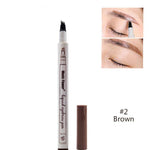 Four-claw Tint Fork Tip Eyebrow Tattoo Pencil Make Up AZMBeauty Brown3PC 