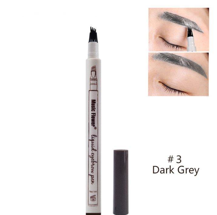 Four-claw Tint Fork Tip Eyebrow Tattoo Pencil Make Up AZMBeauty Dark grey 