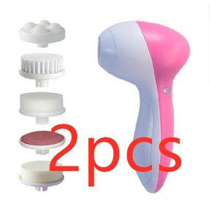 5 in 1 Electric Facial Cleansing Instrument Beauty & Tools AZMBeauty Pink 2pcs 